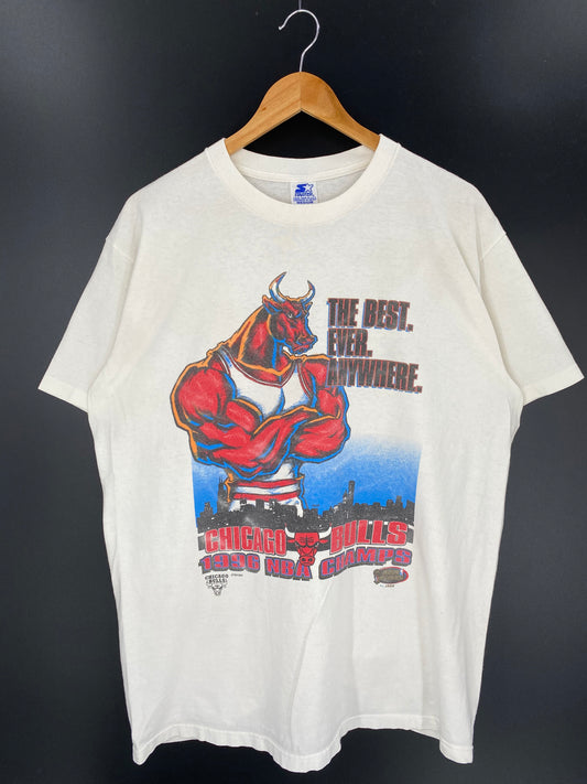 1996 STARTER CHICAGO BULLS Size M Vintage NBA T-shirt /  9534