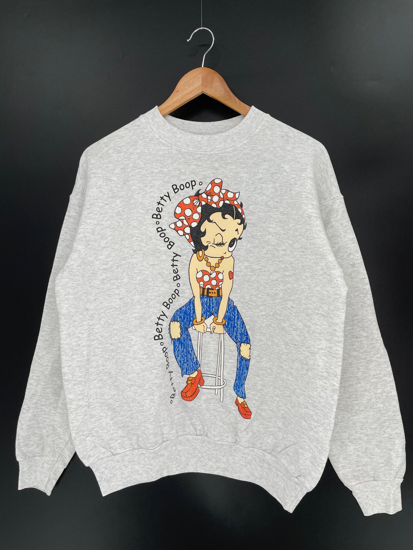 90's BETTY BOOP Size M Vintage Sweat-Shirt / E1195