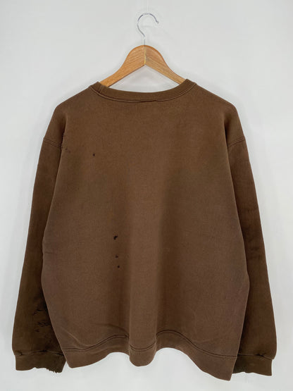 90’s NIKE Faded Mini Swoosh Made in USA Size L Vintage Sweat-shirt  / 7485