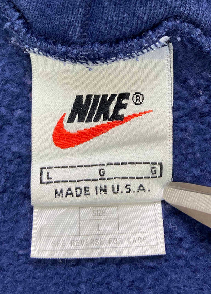 90's Nike Center Mini Swoosh Made in USA Vintage Hoodie Sweat-Shirt / 2979