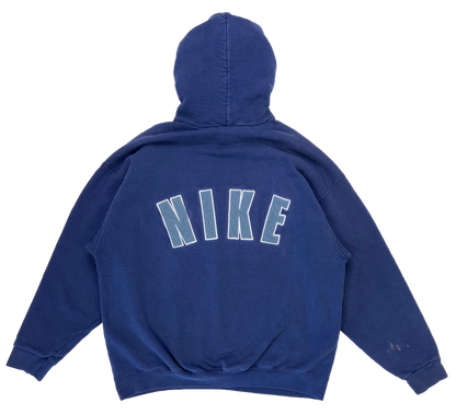 90's Nike Center Mini Swoosh Made in USA Vintage Hoodie Sweat-Shirt / 2979