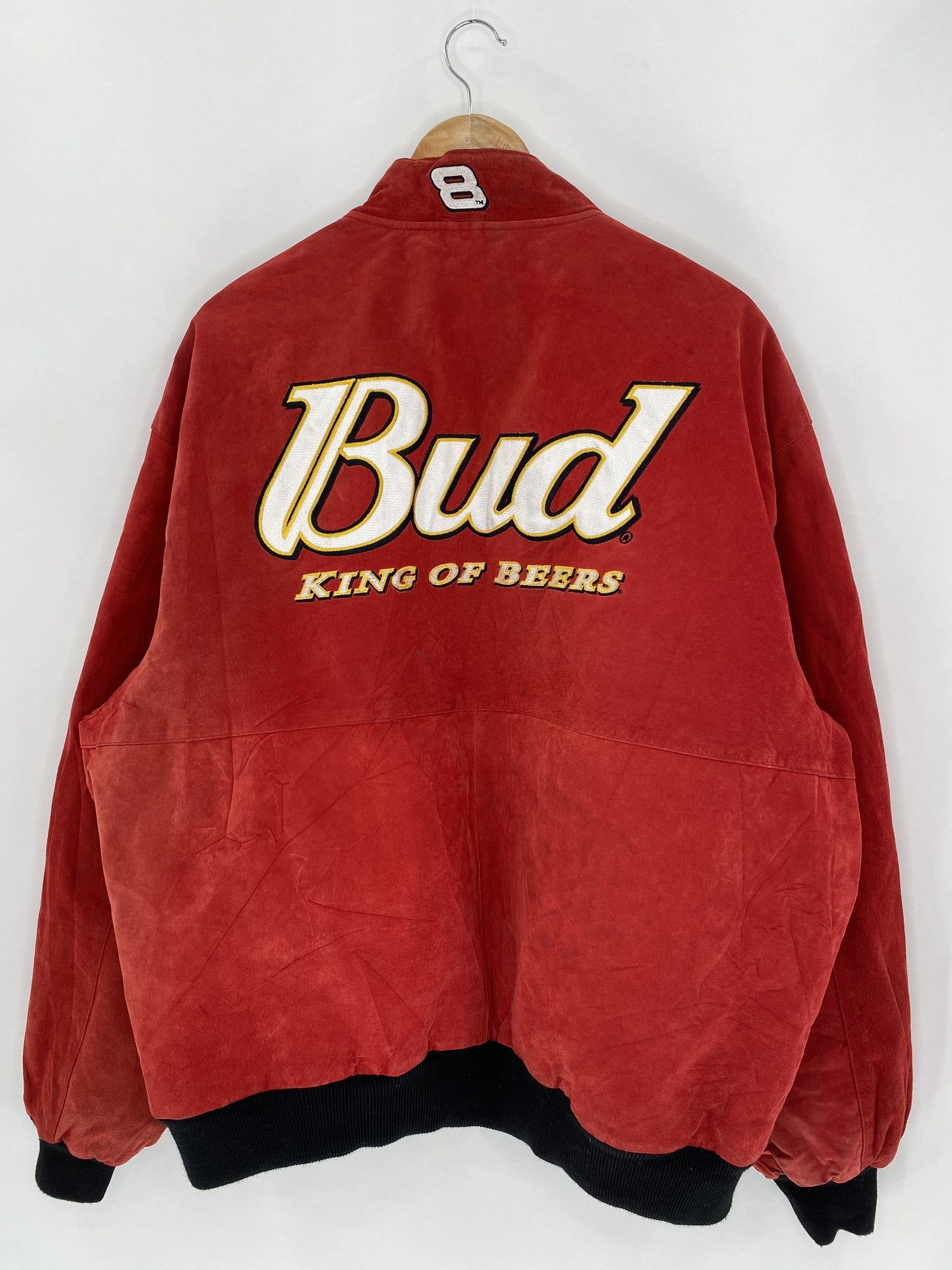 Vintage NASCAR BUDWEISER Size XXXL Leather Racing Jacket/ K5745