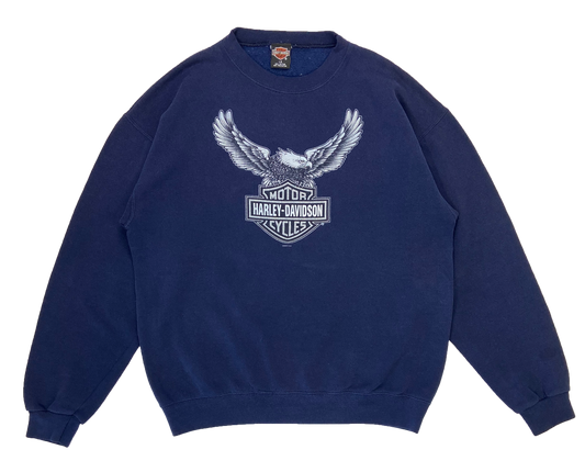 90's Harley Davidson Made in USA Vintage Hoodie Sweat-Shirts / 2993