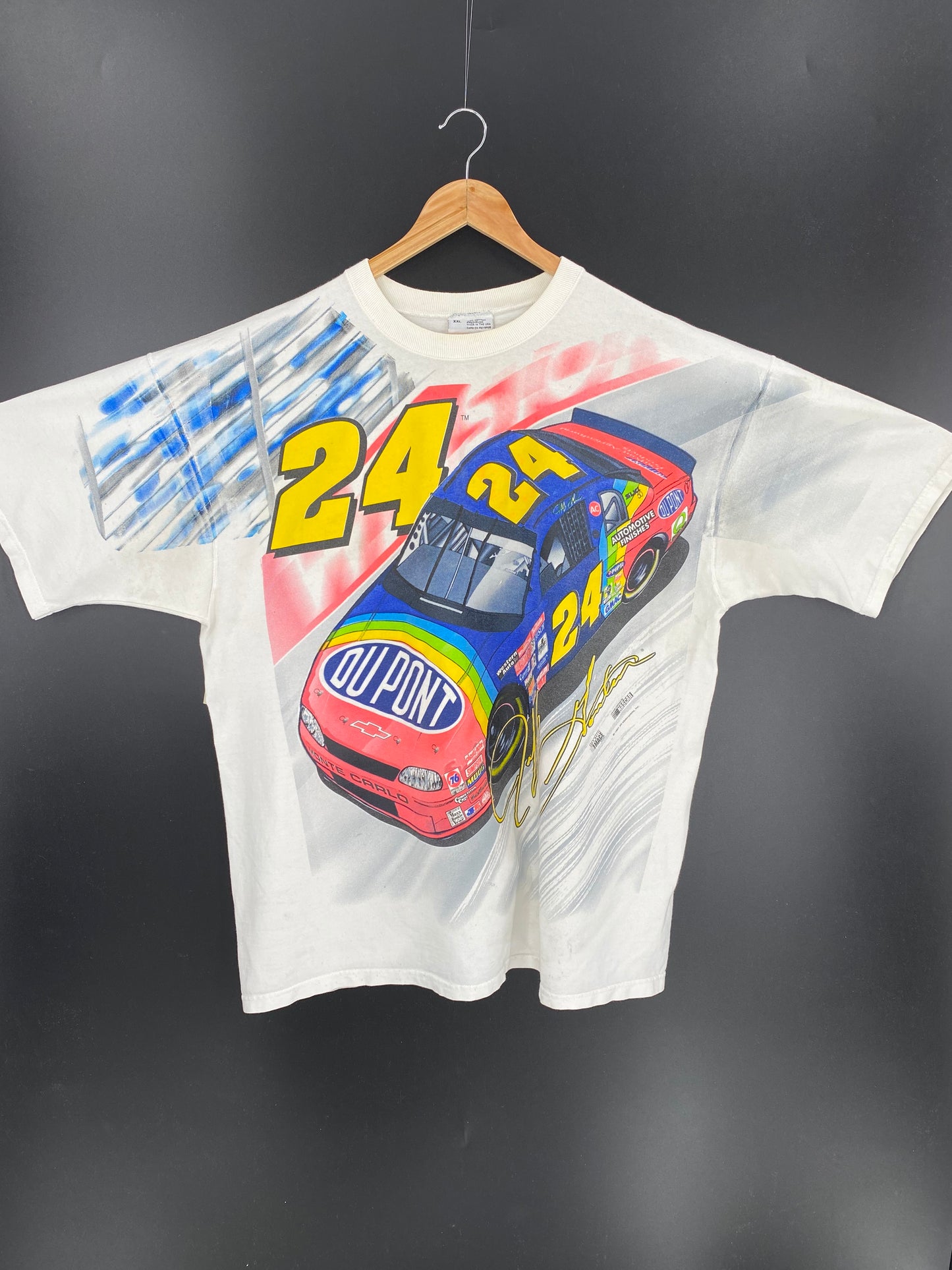 1997 DU PONT NASCAR  Made in USA Size XXL Vintage Racing T-shirt / 9655