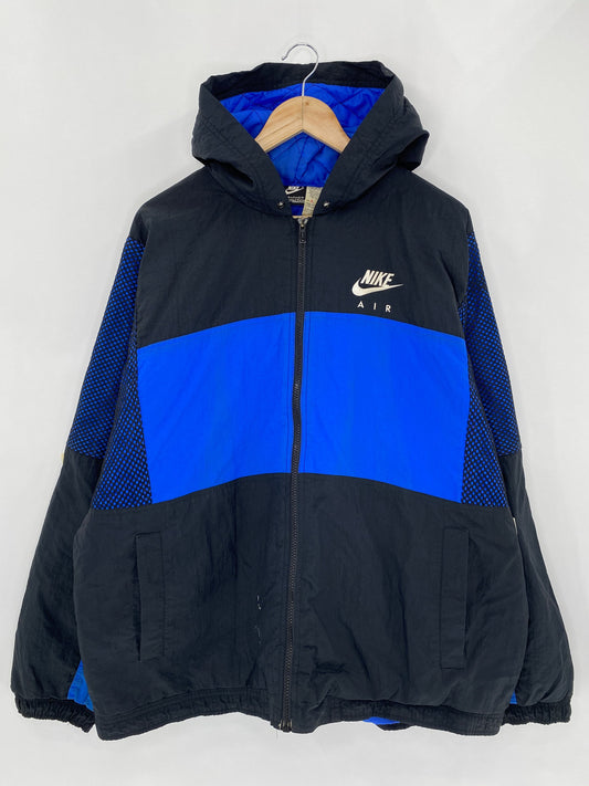 90's NIKE Zipper Size L Vintage Padded Nylon-Jacket / K4950