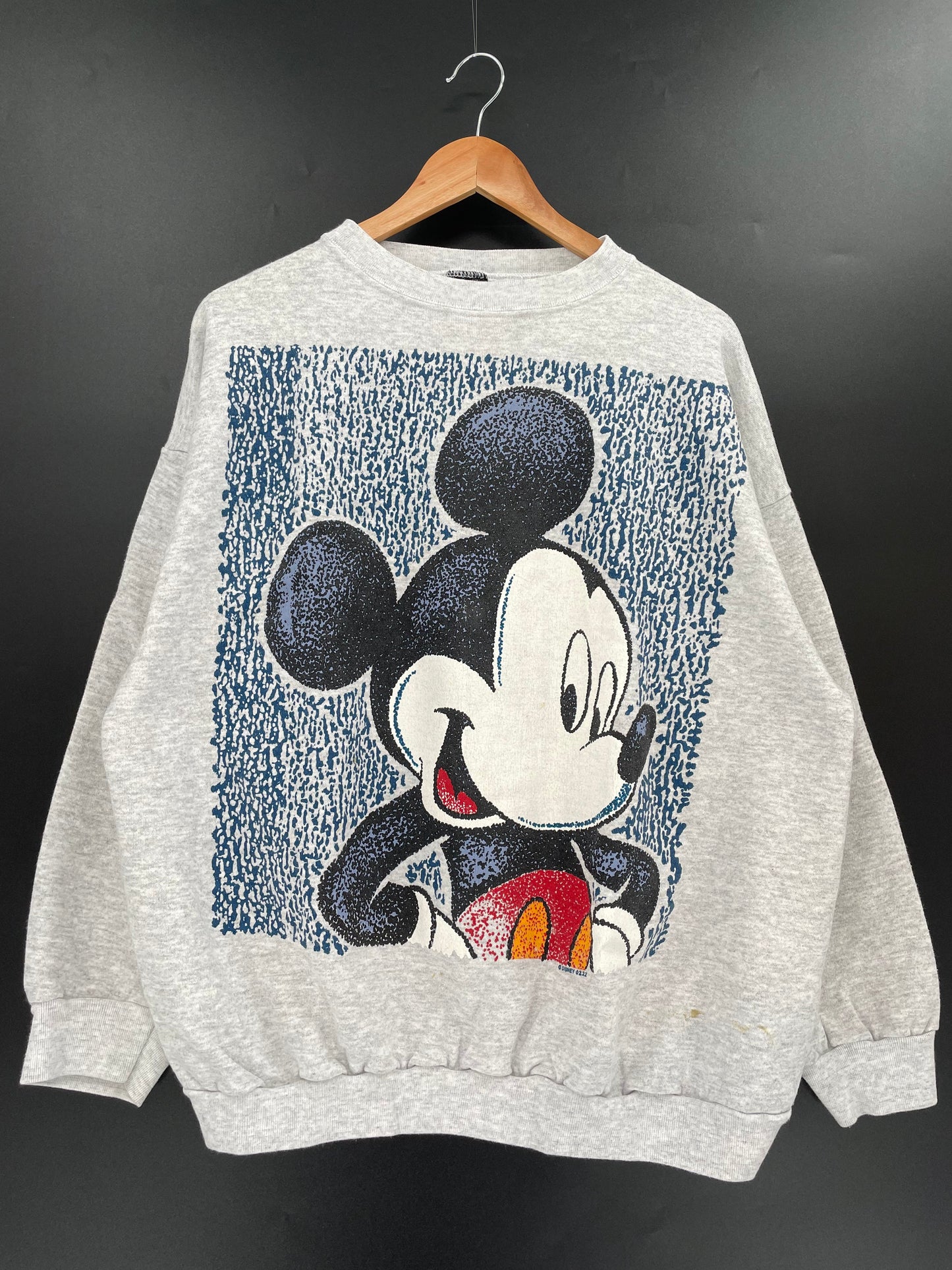 90’s DISNEY MICKEY Size No Tag (Approx.XL) Sweat-Shirt / A2309