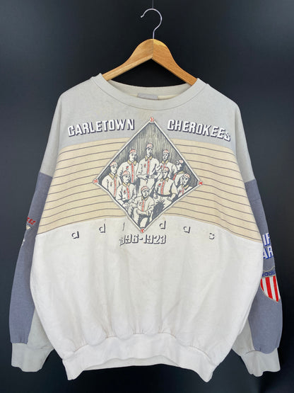 90’s ADIDAS CARLETOWN CHEROKEES Size Approx. XL Vintage Sweat-shirt / 7618