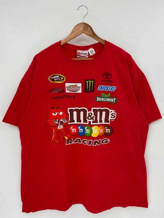 Vintage NASCAR KYLE BUSCH M&M’s RACING Size XXL Racing T-shirt / K3277