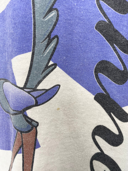1993 LOONEY TUNES ROAD RUNNER Made in USA Size XL Vintage T-Shirt / K9026