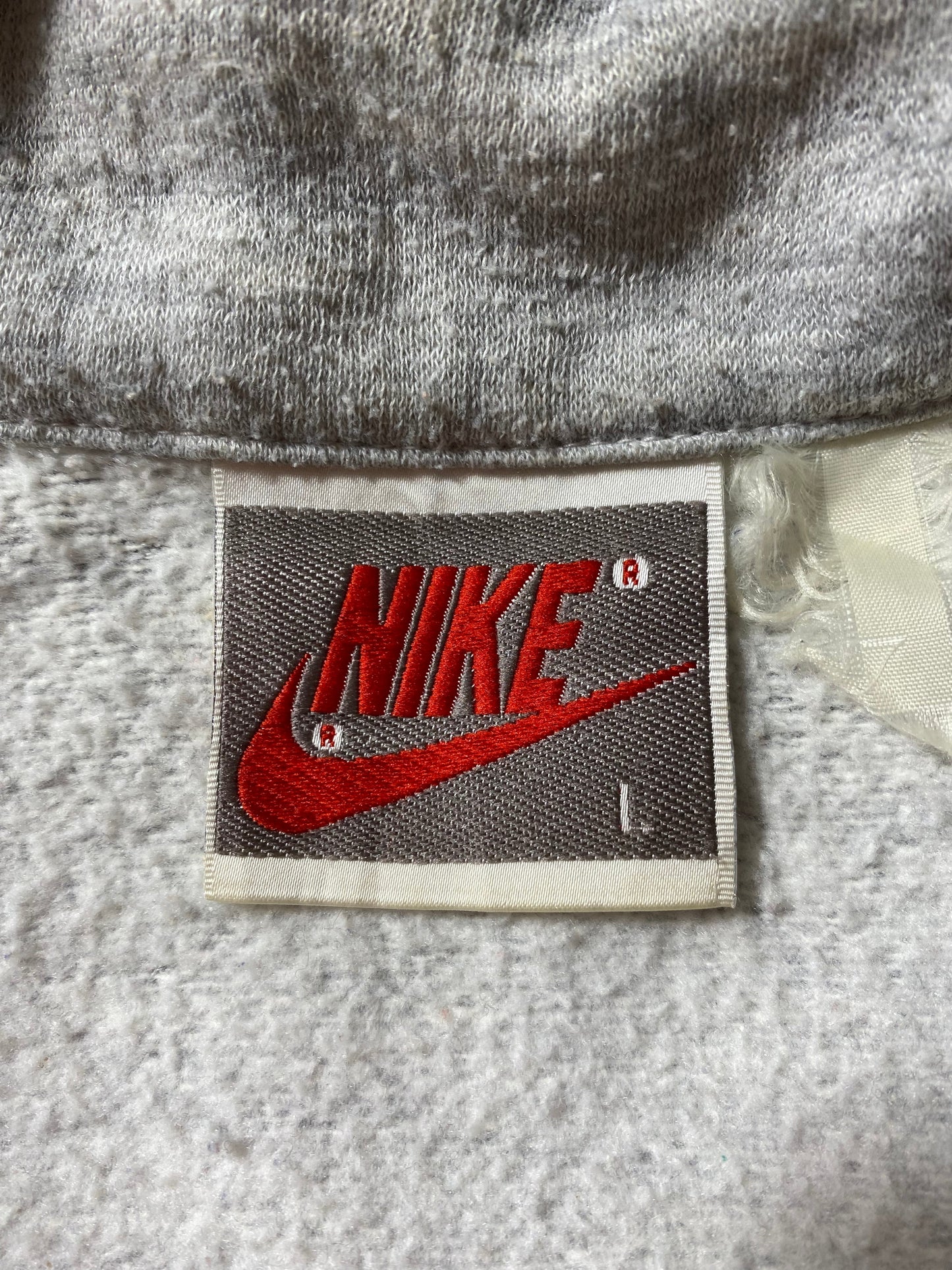 90's Silver tag NIKE Size L Vintage Zip-up Sweat-Shirt / A5372