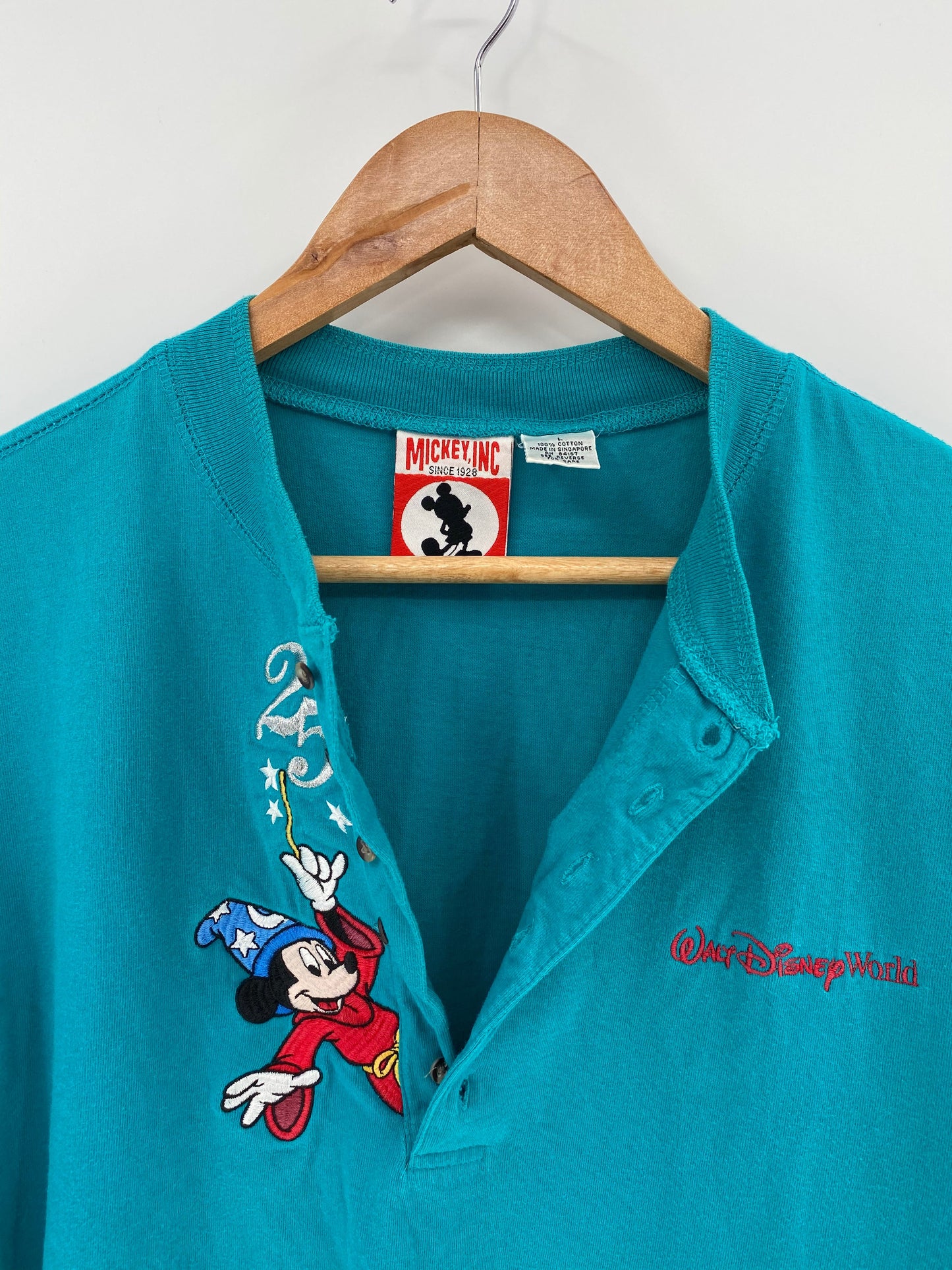 90’s WALT DISNEY WORLD MICKEY Size L Vintage T-Shirt / K6882