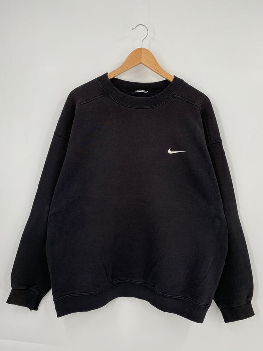 90’s NIKE MINI SWOOSH (No tag) Approx. Size L Vintage Sweat-Shirt / K3060