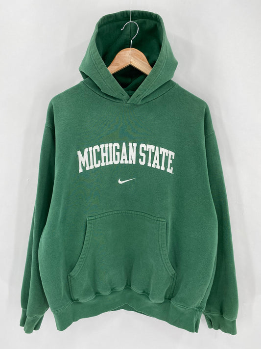 90’s NIKE MICHIGAN STATE Size L Vintage Hoodie Sweat-shirt / 6352