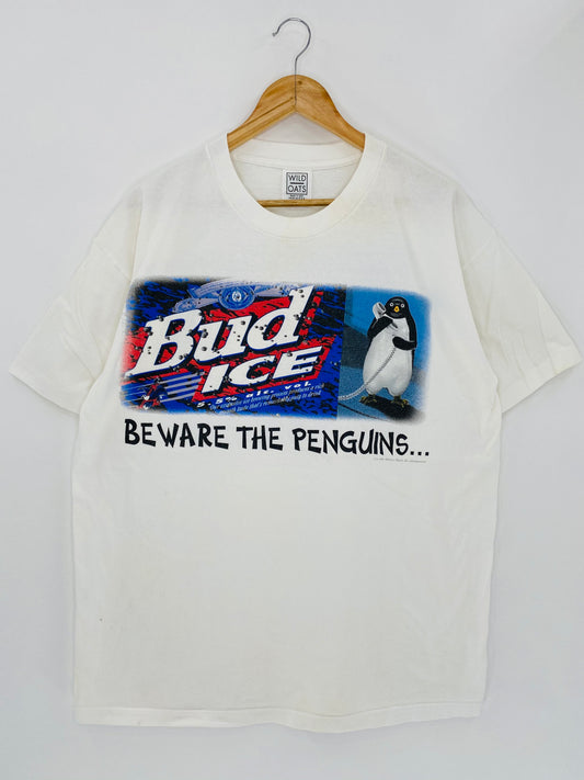 1996 Bud Ice Made in USA Size Vintage XL T-Shirt / 5508