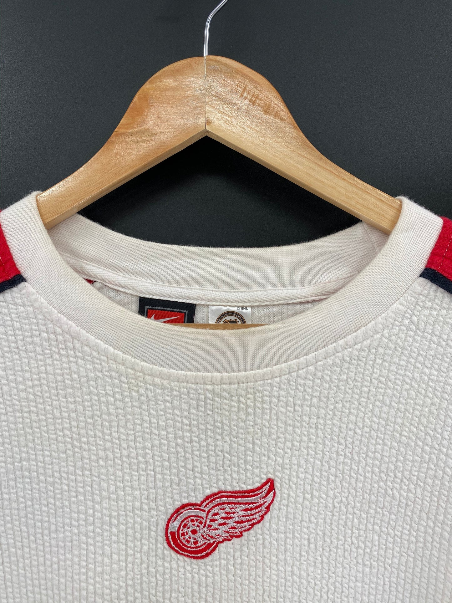 00' NIKE DETROIT RED WINGS Size XL Vintage NHL Long Sleeve T-Shirts / K8150