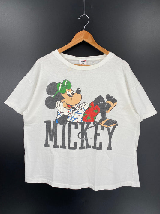 90’s DISNEY MICKEY Made in USA Size L Vintage T-Shirt / A3453