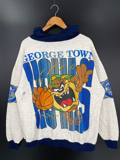 90’s GEORGETOWN HOYAS LOONEY TUNES TAZ No tag (Approx. Size XL) Vintage Sweat-shirt / 9915