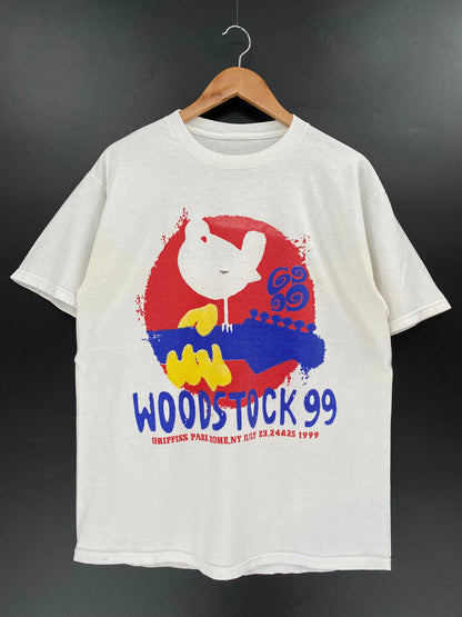 1999 WOODSTOCK Size No Tag (Approx.L) Vintage Music T-Shirt / E2068T
