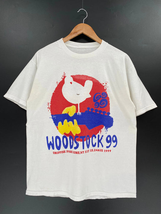 1999 WOODSTOCK Size No Tag (Approx.L) Vintage Music T-Shirt / E2068T