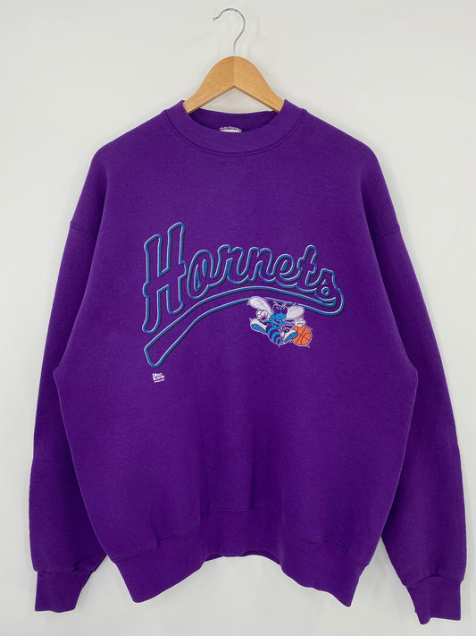90’s CHARLOTTE HORNETS Size No tag (Approx.XL)  Vintage NBA Sweat shirt / K3138