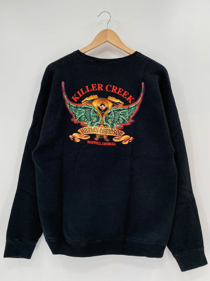 90’s HARLEY DAVIDSON MADE IN USA Size L Vintage Sweat-Shirts / K1511