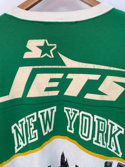 90's STARTER NY JETS Size XL Vintage NFL Sweat-shirt / 8992