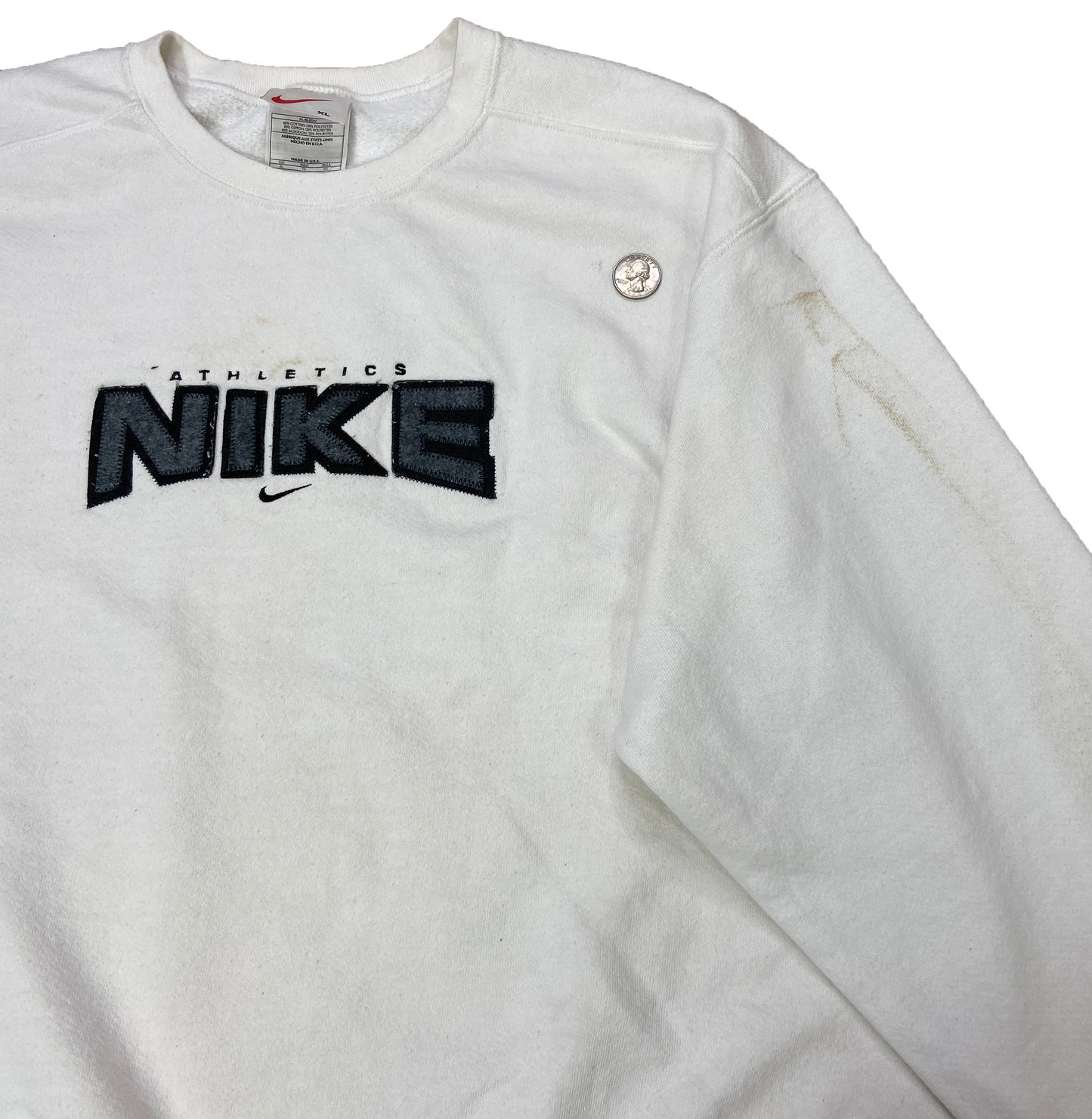 90's Nike Athletics Center Logo Made in USA Vintage Sweat-Shirt / 3030
