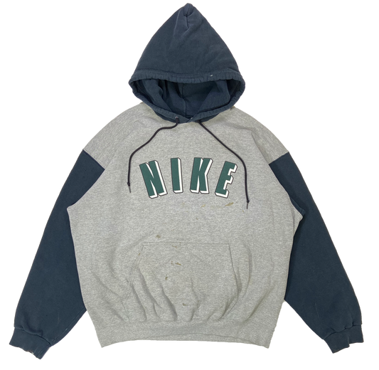90's Nike Center Logo Made in USA Vintage Hoodie Sweat-Shirt / 3032