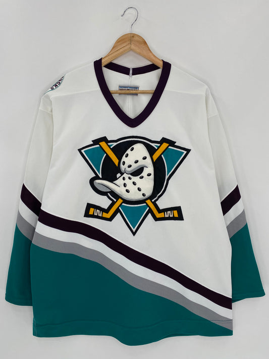 Vintage MIGTY DUCKS OF ANAHEIM Size XXL Vintage Long Sleeve Hockey-Shirts   / 5855