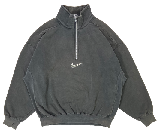 90's Nike Mini Swoosh Half-Zip Vintage Sweat-Shirt / 3092