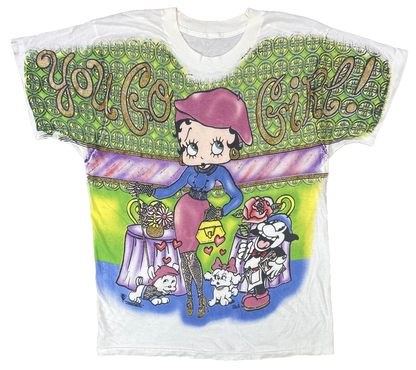 90's Betty Boop All Over Print T-Shirt / 3094