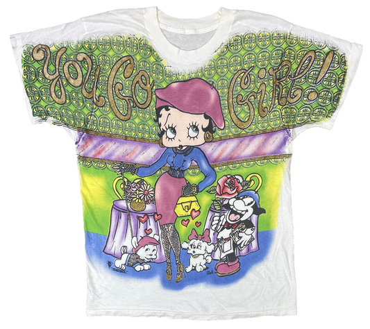 90's Betty Boop All Over Print T-Shirt / 3094