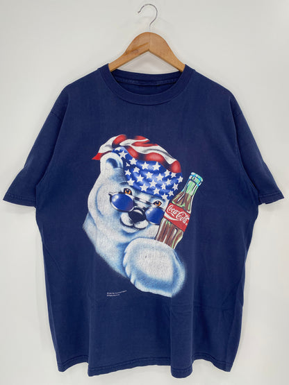 1995' COCA-COLA  Size No tag(Approx. XL) Vintage T-Shirt /k63