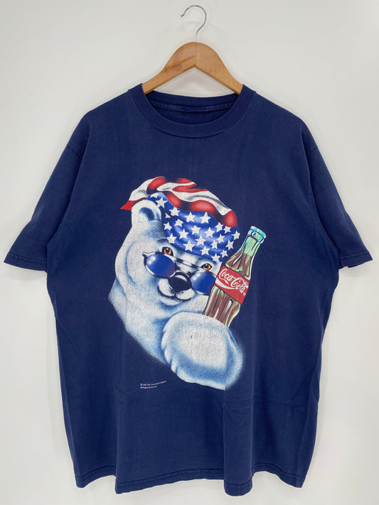 1995' COCA-COLA  Size No tag(Approx. XL) Vintage T-Shirt /k63