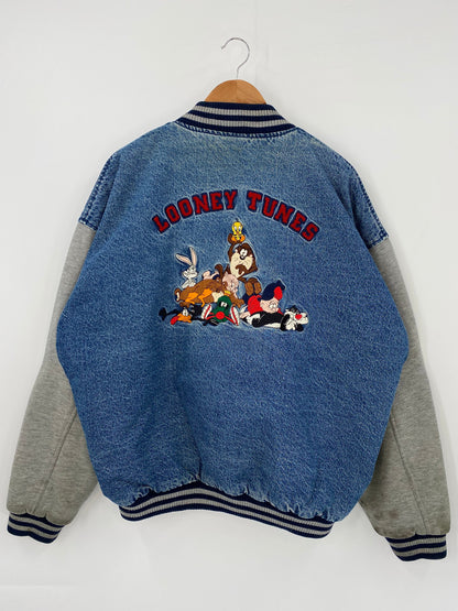 1996 LOONEY TUNES Size XL Vintage Denim Jacket  / A6298