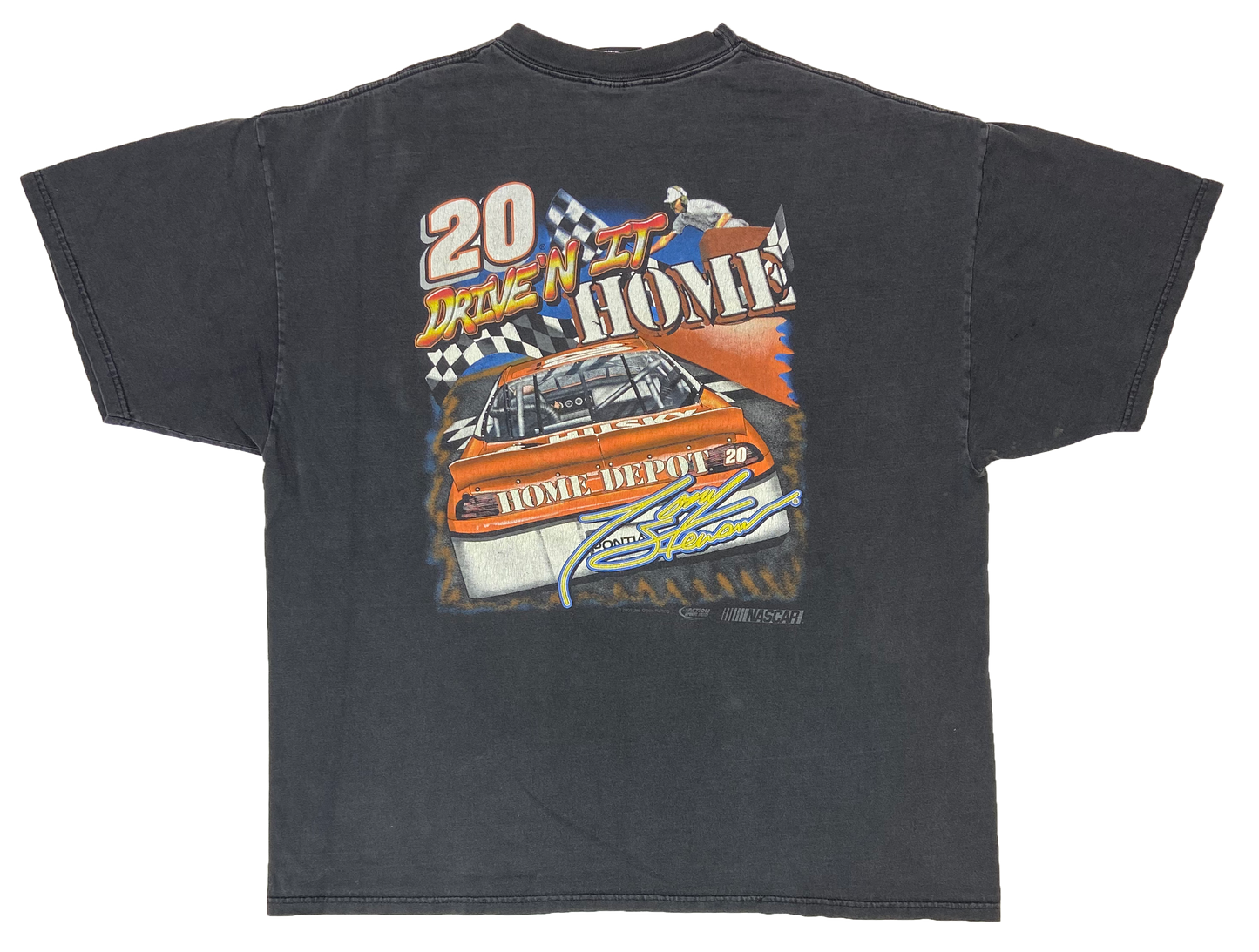 2001' HASE Tony Stewart Home Depot Vintage Racing T-Shirt / 3131