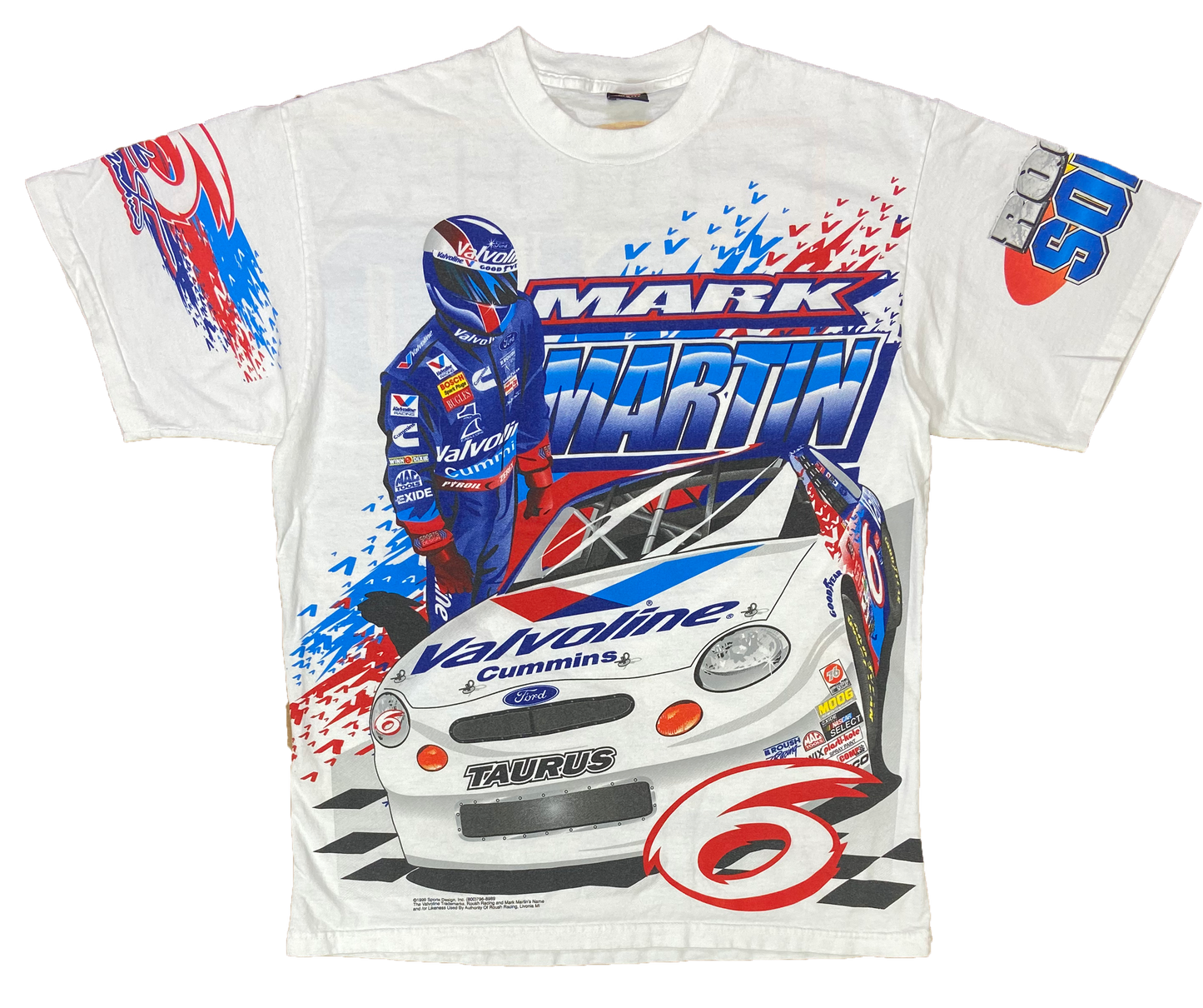 1999' Mark Martin Made in USA NASCAR Vintage Racing T-Shirt / 3133