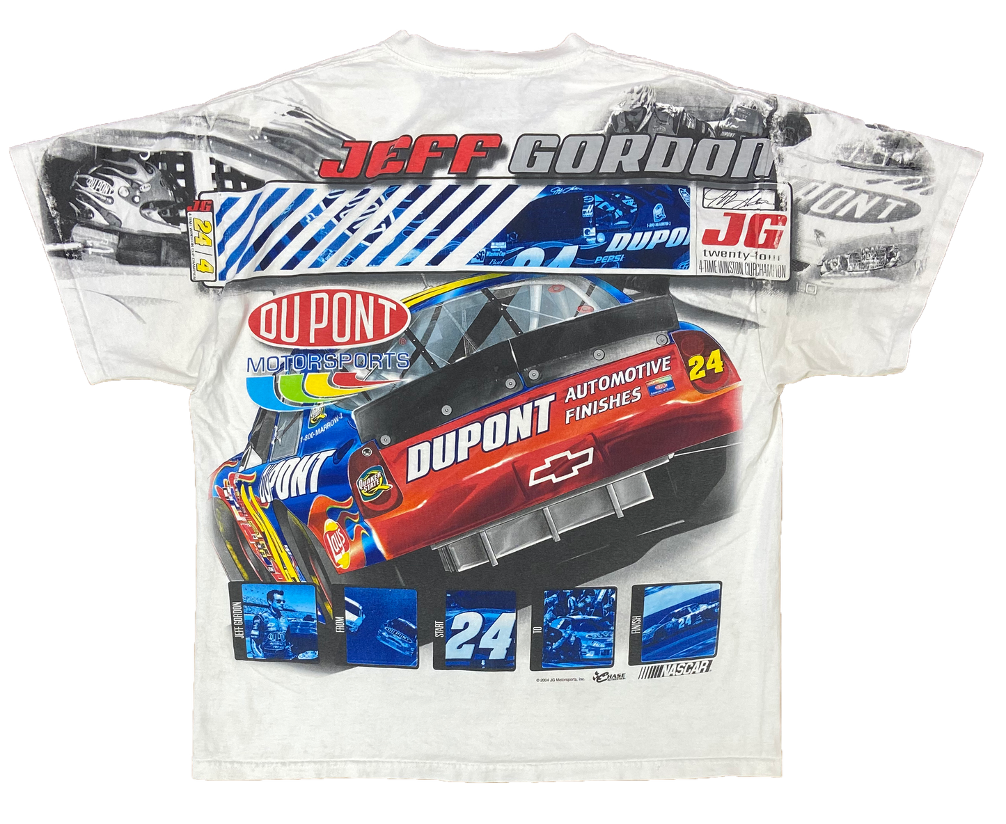 2004' Jeff Gordon HASE Du Pont Vintage Racing T-Shirt / 3134