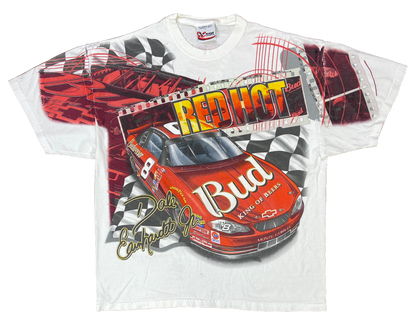 90's Dale Earnhardt Jr. Bud King of Beers NASCAR Racing Vintage T-Shirt / 3137