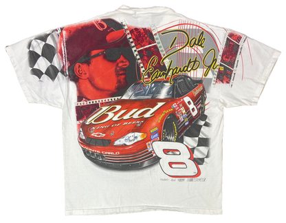90's Dale Earnhardt Jr. Bud King of Beers NASCAR Racing Vintage T-Shirt / 3137