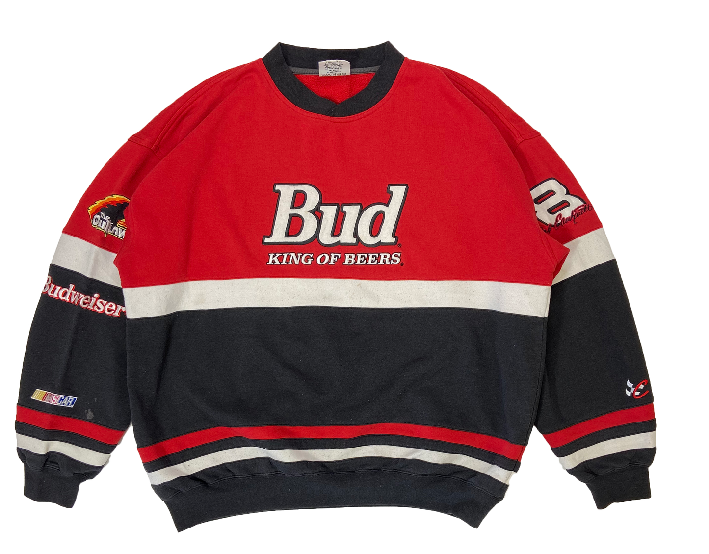 Vintage HASE Bud King of Beers NASCAR Racing Sweat-Shirts / 3145
