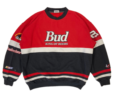 Vintage HASE Bud King of Beers NASCAR Racing Sweat-Shirts / 3145
