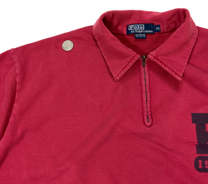 90's POLO RALPH LAUREN Size XL  Half-Zip Vintage Sweat-Shirt / k192