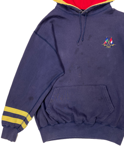 90's POLO RALPH LAUREN Size M  Hoodie Vintage Sweat-Shirt / k196