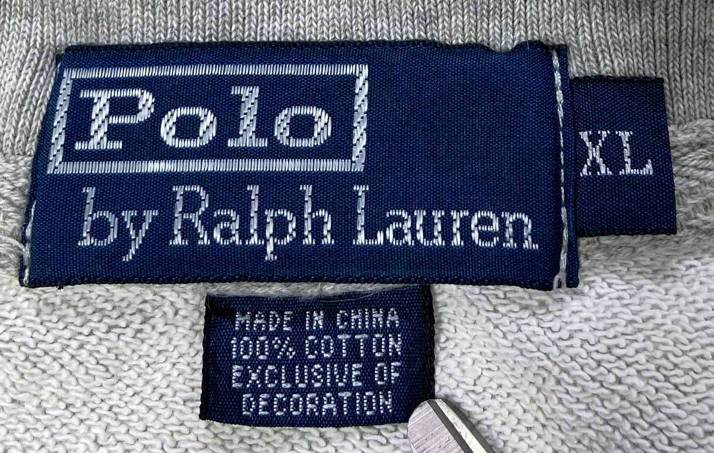 90's POLO RALPH LAUREN Size XL Half-Zip Vintage Sweat-Shirt / k195