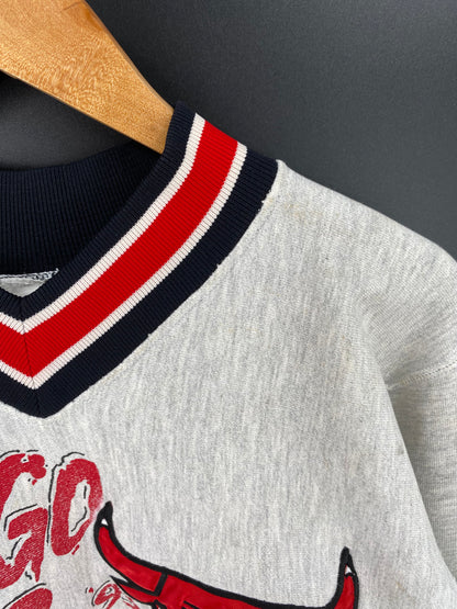 90’s CHICAGO BULLS Size No tag (Approx.L) Vintage NBA Sweat shirt / K559
