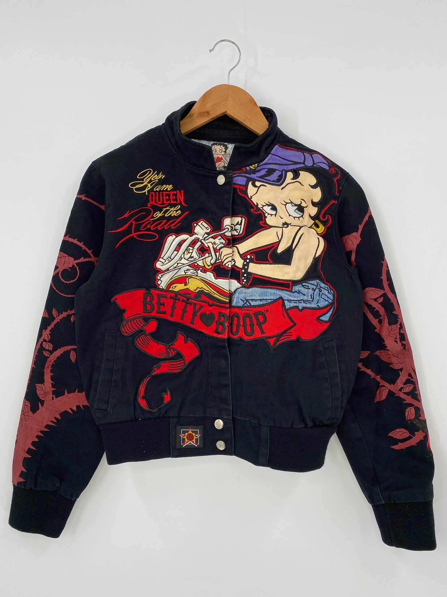 Vintage BETTY BOOP Size Ladies S Racing Jacket / K3675