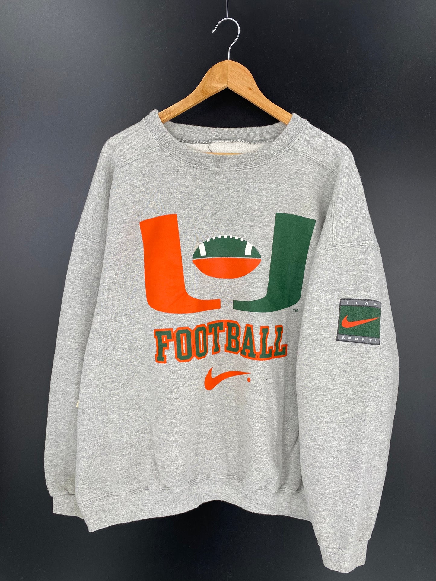 90’s NIKE FOOTBALL Size Approx.XL Vintage Sweat-shirt /9122
