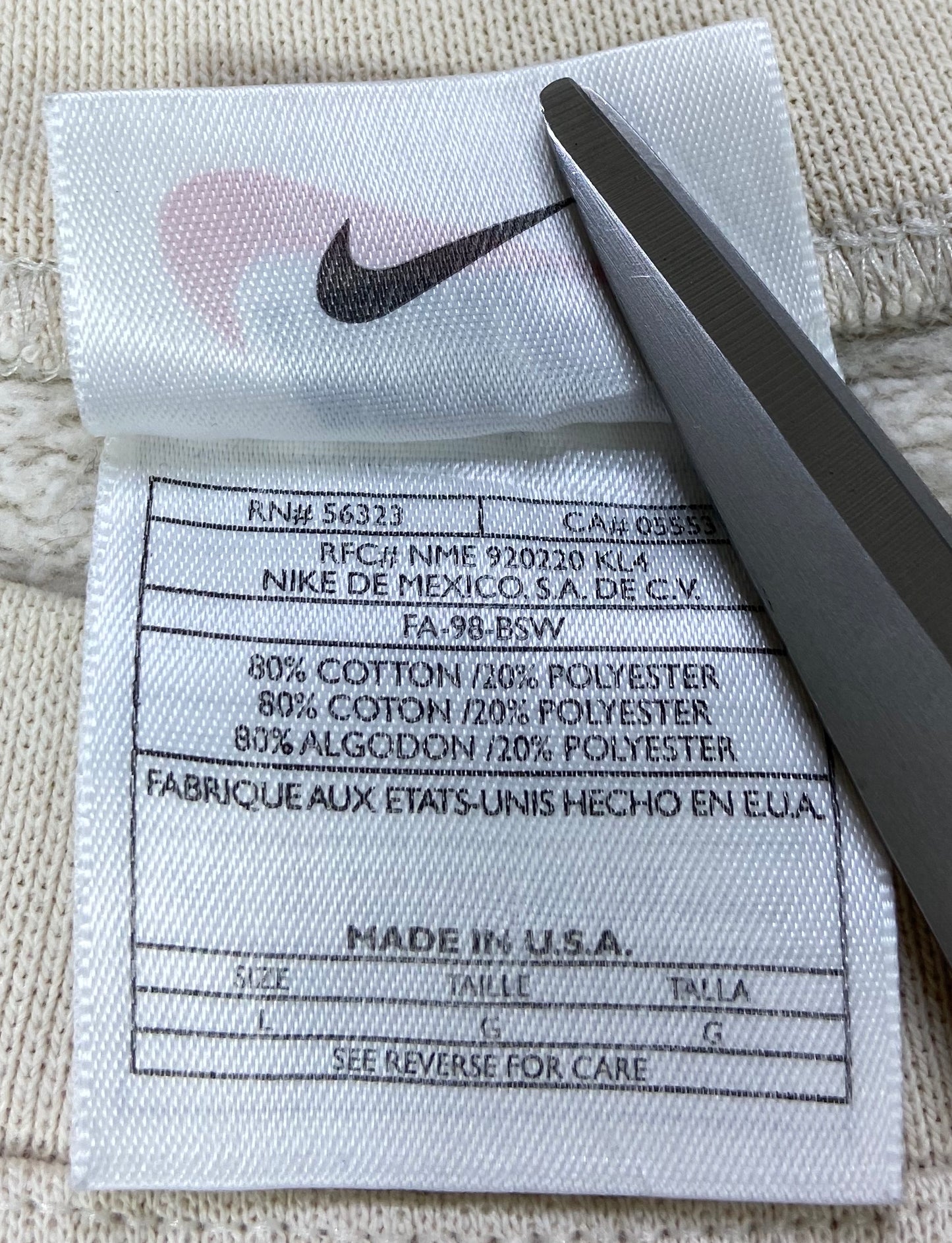 90's Nike Center Logo Made in USA Vintage Sweat-Shirt / 3241