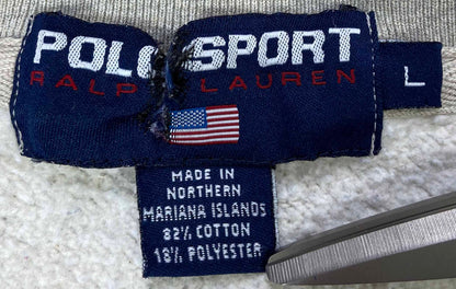 90's Polo Sport Ralph Lauren Vintage Cropped Sleeves Sweat-Shirt / 3267